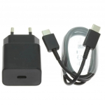 Samsung EP-T1510EBE tīkla lādētājs | 15W | USB-C | ar USB-C uz USB-C vadu komplektā | melns (OEM)