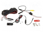 Rear view camera | 155&deg; | black | 12VDC,24VDC | 48x23x25mm | camera