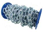 Protective element: chain | steel | Th: 10mm | zinc | L: 60mm | Tip: 37mm