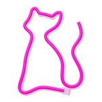 LED ribad // NEON FLEX LED strips // Neon led kot r&oacute;żowy bat + usb flneo4 forever light
