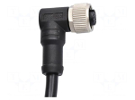 Cable: for sensors | PIN: 12 | M12 male,M12 female angled | plug | 30V