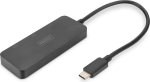 DIGITUS USB-jaotur 3-porti C ->3xDP koos kaabliga Black