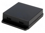 Enclosure: multipurpose | X: 80.6mm | Y: 80mm | Z: 23.5mm | ABS | black