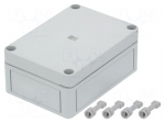 Enclosure: multipurpose | X: 94mm | Y: 130mm | Z: 57mm | PK | light grey