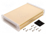 Enclosure: multipurpose | X: 113.7mm | Y: 169mm | Z: 35.2mm | golden