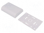 Enclosure: wall mounting | X: 80mm | Y: 120mm | Z: 25mm | ABS | white
