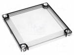 Cover | polycarbonate | 130x130x10mm | Series: MNX | ABS125H