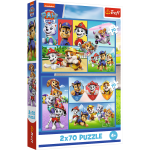 M&auml;nguala | PC | Konsoolid | Tarvikud // Harivad m&auml;nguasjad | Interaktiivsed | Loomingulised | Kunstilised // Puzzle - 2x70 - Psi Patrol rządzi - Trefl 34441