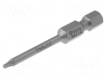 Screwdriver bit | Torx&reg; | TX06 | Overall len: 50mm