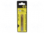 Drill saw | &Oslash;: 6mm | HSS | standard | Overall len: 85mm | 1pcs.