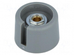 Knob | with pointer | polyamide | &Oslash;shaft: 4mm | &Oslash;23x16mm | grey