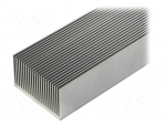 Heatsink: extruded | grilled | natural | L: 1000mm | W: 75mm | H: 45mm
