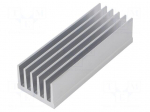 Heatsink: extruded | grilled | natural | L: 100mm | W: 36.8mm | H: 25mm