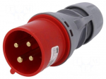 Connector: AC supply 3-phase | plug | male | 32A | 400VAC | IEC 60309