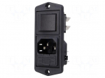 Connector: AC supply | socket | male | 10A | 250VAC | IEC 60320 | UL94V-0