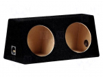 Car loudspeaker enclosure | MDF | black | textil | 30+30l | 300mm