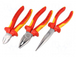 Kit: pliers | Pcs: 3 | insulated | 1kVAC | Package: cardboard packaging