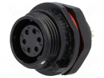 SP13 | socket | female | PIN: 6 | IP68 | 5A | soldering | 125V | 0.75mm2