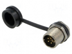 ST12 | socket | male | PIN: 5 | IP67 | 5A | soldering | 180V | 0.75mm2