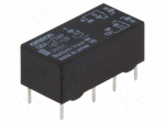 Relay: electromagnetic | DPDT | Ucoil: 5VDC | 0.5A/125VAC | 2A/30VDC