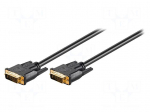 Cable | DVI-I (24+5) plug,both sides | 2m | black