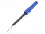 Test probe | 1A | blue | Socket size: 4mm | Plating: nickel plated