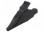 Crocodile clip | 19A | black | Grip capac: max.39.5mm