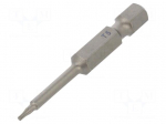 Screwdriver bit | Torx&reg; | TX05 | Overall len: 50mm