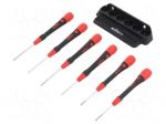 Kit: screwdrivers | Pcs: 6 | precision | Phillips,slot