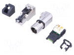 Plug | RJ45 | PIN: 8 | Cat: 6a | shielded,with protective cap | 5.5&divide;10mm