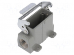 Enclosure: for HDC connectors | size D10A | with latch | angled