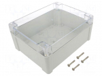 Enclosure: multipurpose | X: 190mm | Y: 240mm | Z: 105mm | ZP | light grey
