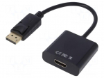 Adapter | DisplayPort plug,HDMI socket | 0.15m | Colour: black