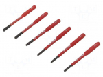 Tools set: screwdriver bits | insulated | Torx&reg; | 1kVAC | 6mm | 6pcs.