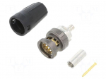 Connector: BNC | plug | male | straight | 75&Omega; | crimped | for cable