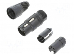 Connector: XLR | plug | female | X | PIN: 4 | straight | for cable | 3.5&divide;8mm