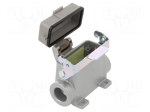 Enclosure for connectors: HDC | size A10 | with latch | with cover