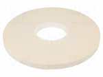 Tape: fixing | W: 15mm | L: 33m | Thk: 1mm | two-sided adhesive | white