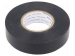 Tape: electrical insulating | W: 19mm | L: 33m | Thk: 0.2mm | black | 240%