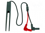 Test tweezers | 24V | 1A | insulated | Len: 0.4m | black-red