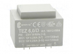Transformer: encapsulated | 6VA | 230VAC | 12V | 12V | 250mA | 250mA | PCB