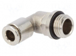 Push-in fitting | angled 90&deg; | -0.95&divide;16bar | nickel plated brass