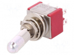 Switch: toggle | Pos: 2 | DPDT | ON-ON | 2A/250VAC | 5A/28VDC | 7000 | IP40