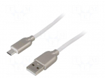 Cable | USB 2.0 | USB A plug,USB B micro plug | gold-plated | 2m