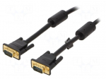 Cable | D-Sub 15pin HD plug,both sides | shielded twofold | black
