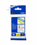 Brother TZe-211 (TZE211) Laminated Label Tape cassette P-touch, Black on White 6mm, 8m