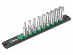 Wrench-set | 6-angles,socket spanner | 1/4" | 50mm | 9pcs.