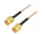 Cable | 0.61m | SMA male,both sides | shielded | transparent | 24" | 50&Omega;