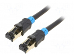 Patch cord | S/FTP | Cat: 6 | RJ45 plug,both sides | Cu | 5m | PVC | black
