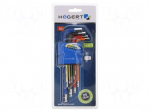 Wrench: hex key-set | spherical | long | 9pcs.